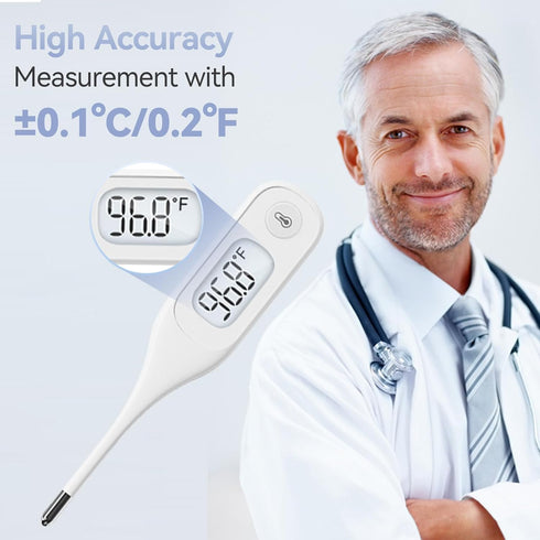 Berrcom Digital Oral Thermometer for Adults and Kids, Medical Fever Thermometer with 10 Second Reading and Alarm