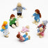 Lovely Family Dollhouse Dolls Set of 8 Wooden Figures, Kids Girls Happy Playset Characters Accessories for Children