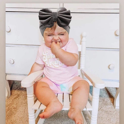 YanJie Leopard Baby Girl Hair Bow Headbands, Soft Velvet Baby Bows, Newborn Handmade Hair Accessories, Wide Headwraps