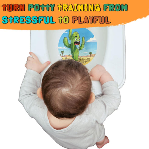 Desert Cactus Themed Potty Training Target for Boys - Fun Toilet Training Aid