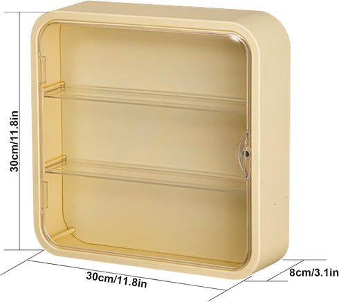 Clear Display Case for Figures - Wall-Mounted Doll Storage Box Cabinet Organizer for Collectibles Action Figures