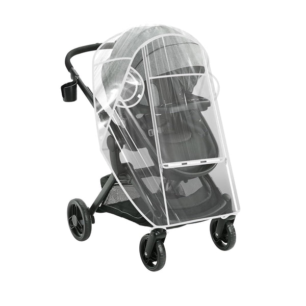Universal Stroller Rain Cover Compatible with Graco, Waterproof Stroller Cover - Clear