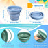 Set 3PCS 2.5 Dilabnba Collapsible Beach Buckets Toys, Easter Eggs Buckets, L Portable Silicone Foldable Pails
