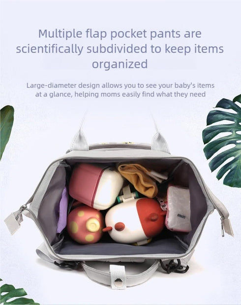 Generic backpack, mommy, Fashionable multi-functional baby bottle, diaper, casual daily life (blue)