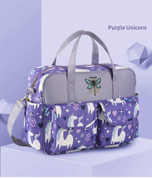 Large Capacity Diaper Tote Bag Organizer - Portable Baby Nappy Handbag