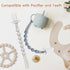 Loviomad 100% Pacifier Clips Baby Boys: One-Piece Baby Pacifier Clip, Food Grade Silicone, Pacifier Holder Clip