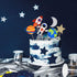 30pcs Outer Space Cupcake Toppers, Planet Party Supplies for Birthday Decorations with Rocket and Astronaut Themes