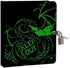 MOLLYBEE KIDS Keep Out Glow in the Dark Lock and Key Dragon Diary, 208 Pages, 6.25 x 5.5 Inches