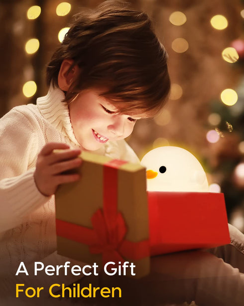 Dimmable 20 Amaredom DoDo Duck Night Light, Cute Duck Lamp, Silicone Nursery Nightlight, Rechargeable LED Bedside Lamp