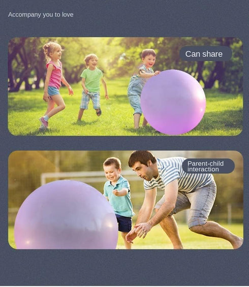 36'' Water Filled Bubble Ball - Inflating TPR Ball for Adults, Creative Water Injection Bubble Toy for Outdoor Fun