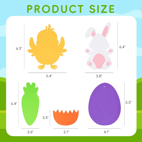 Garma Easter Craft Kit with 312 PCS Foam Stickers Set, Easter Eggs, Bunnies, Chicks Decorations for Kids Party Favors