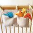 Surakey Baby Diaper Caddy Organizer, Diaper Stacker, Baby Crib Hanging Pocket with Straps Classified Storage Bag