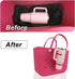 BOXOB 30oz 40oz Cup Holder for Bogg Bag, Plastic Portable Drink Holder for Stanley Cups Accessories (Rose Red)