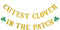 Cutest Clover In The Patch Banner - Gold Glitter St. Patrick's Day Baby Shower Decorations