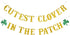 Cutest Clover In The Patch Banner - Gold Glitter St. Patrick's Day Baby Shower Decorations
