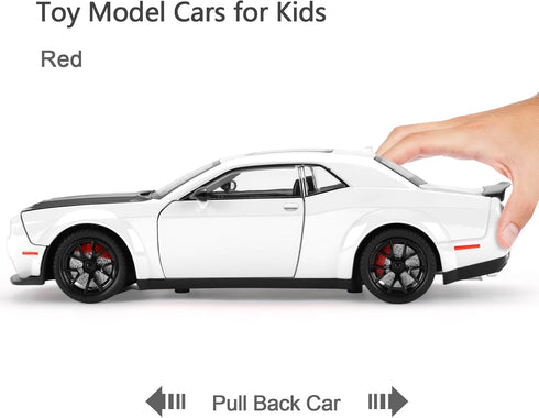 3-12 1:24 SASBSC Toy Cars for Boys Age Diecast Car Toys Metal Car Model with Light & Sound Collectable Muscle Super
