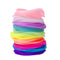 120 Pieces Silicone Jelly Bracelets, Glow Neon 80s Rubber Bracelets, Gel Gummy Elastic Hair Ties, 10 Colors.