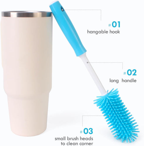 Engorgio 3 Pack Set Cleaner Brush Kit for Stanley, Bottle Cleaner Brush with Straw Brush Cleaner and Cup Lid Cleaning