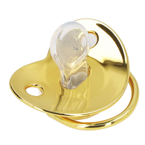 Gold Letter Infant Pacifier, Personalized Bling Pacifier with Clip for Girl Boys Baby Home Travel Essential Baby Shower