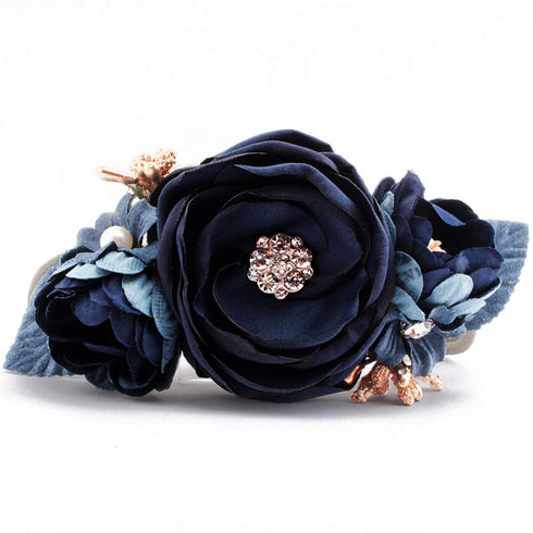 Baby Girl Floral Headbands, 3pcs Handmade Nylon Flower Crown Elastic Hairband for Newborn Toddler Gifts
