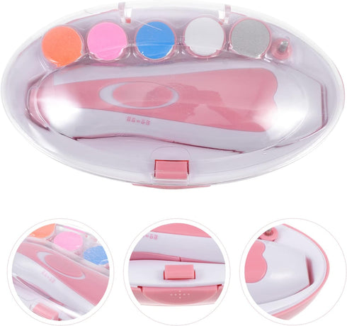 Trimmer Vaguelly Boy Girl's Nail Electric Nail File Multi-Head Polisher Safe Easy to Use for Travel