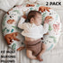 FIGEPO 2 Pack Nursing Pillow Cover Neutral Stretchy Removable Baby Nursing Covers for Breastfeeding Pillows Soft
