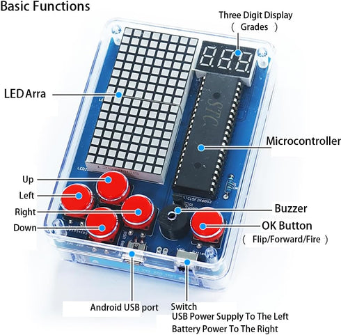 Gikfun DIY Retro Classic Electronic Soldering Kits, 4 Retro Classic Games for Middle/High School Projects