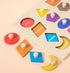 Shape Puzzles Wooden Puzzles for Toddlers, Peg Puzzle Montessori Shape Sorter Toys, Preschool Educational Toy for Baby