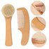 Set FOMIYES Gentle Bath Brush Soft Scalp Care Grooming Kit for Newborns Natural Wool Massage Brush Boy Girl Hair Comb
