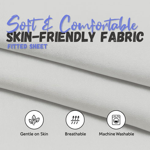 22"x52" Pack 12 Fitted Cot Sheet for Daycare Toddlers of Soft & Breathable Microfiber Cot Sheets with Reinforced