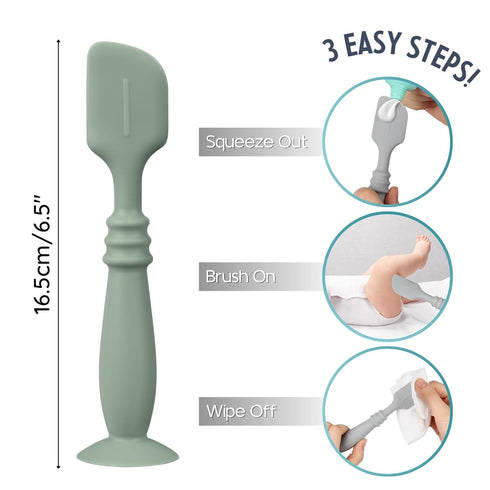3 Packs Silicone Diaper Cream Applicator with Suction Base, Diaper Cream Spatula Applicator for Babies, Soft Silicone