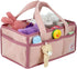 Bebe Bundle Diaper Caddy Organizer for Changing Table Nursery Storage Basket for Wipes, Diapers, Toys Portable Car