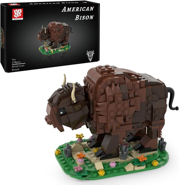 Generic Kadablok Bison MOC Building Sets, American Bison Building Blocks Set for Adults,