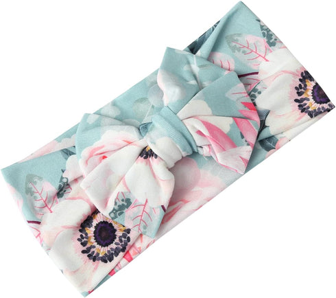 Galabloomer Newborn Receiving Blanket & Headband Set, Baby Flower Swaddle