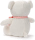 100% Organic Cotton Baby Stuffed Animals, White Teddy Bear for Newborn, 6.5"
