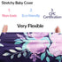 Carseat Cover Girls - Multiuse Nursing Breastfeeding Covers, Purple Flower Theme, Stretchy Soft Breathable Canopy