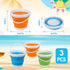 Umnodobn 3L Set Swimming Set Silicone Beach Foldable Buckets Toys Halloween Bucket, Jumbo Sand Pails Bucket with Mesh