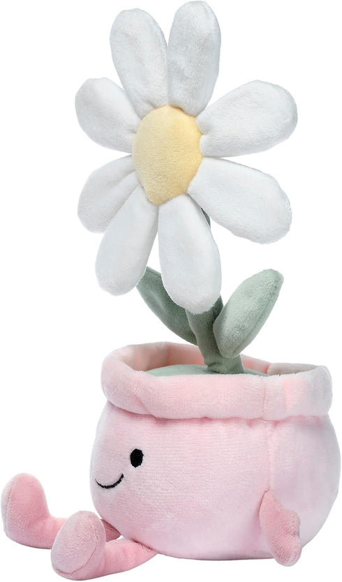 11 Inch Lambs & Ivy Daisy Dreams Poseable Flower Pot Plush Stuffed Animal Toy