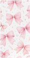 CZXW Watercolor Bows Pink Crib Sheets Fitted 52" x 28" Natural Cotton Soft