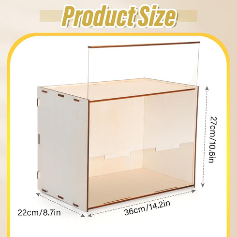 Memorywuu 14" 8.7" 10.6'' Wooden Diorama Box Large Display Case x x Wood Display Case Deep Shadow Box Frame
