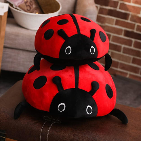 Cute Plush Toy Soft Ladybug Pillow Cushion - Novelty Gift for Children, Red, 65cm/25inch