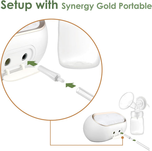S1 S2 Maymom Tubing Adapter Compatible with Spectra Synergy Gold Dual Adjustable Electric Breast Pump; Pump Parts