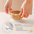 Bamboo Suction Bowl for Baby, Kid, Toddler, Spoon Fork Set, Removable Silicone Suction, All-Natural Feeding Set