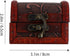 balacoo 1 Set Mini Pirate Treasure Chests - Vintage Pirate Jewelry Storage Box with Lock and Jewels Crafting Children's