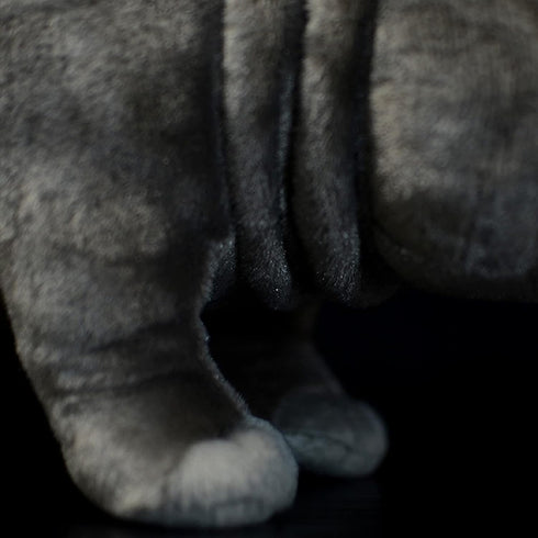 Frankiezhou Home 14 Realistic Hippo Plush Toy - Simulation Standing Hippopotamus Stuffed Animal, Soft Wild Animals