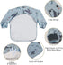 Waterproof Long Sleeve Bibs for Toddlers - Smock with Food Catcher Pocket for Easy Feeding