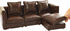 Set 1/12 iLAND Dollhouse Furniture Miniature Sectional Couch for Doll House Dcor Fit Scale Accessories, Modern Brown