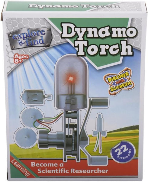 Forest & Twelfth Dynamo Science Kit, 22 Pcs DIY Hand Crank Generator Experiment Kit for Kids Aged 8+, Learning Toys
