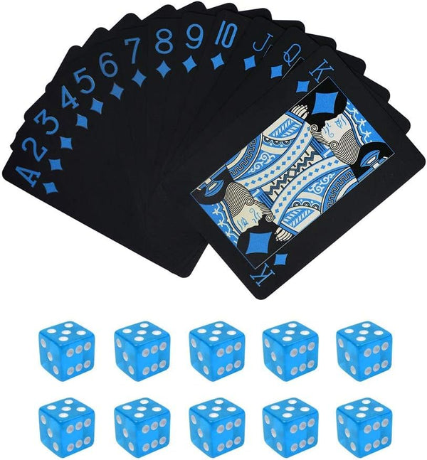 Poker Playing Cards Dice Sets Poker Table Cards PVC Stacking Cup Dice