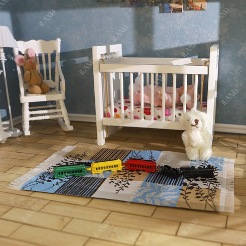 iLAND Miniature Dollhouse Furniture and Accessories, 1/12 Scale Nursery Furniture, Lovely 14pcs